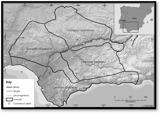 The Monte Testaccio - Map of Baetica