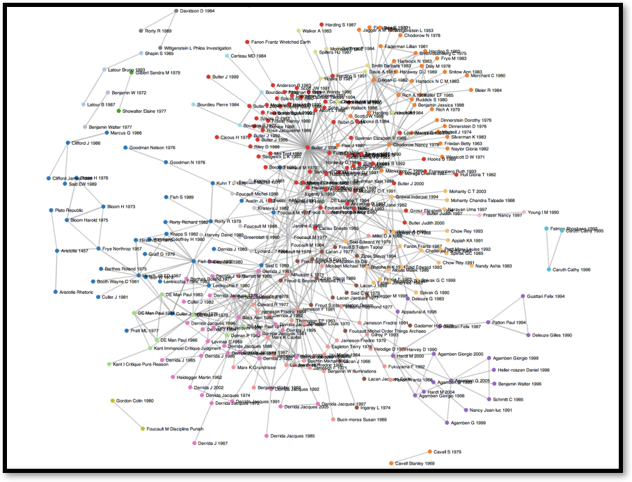 Co-Citational Network Graph as Discourse Analysis